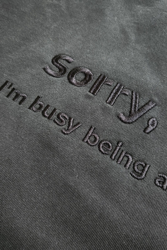 "Busy being a husband" oversized fit